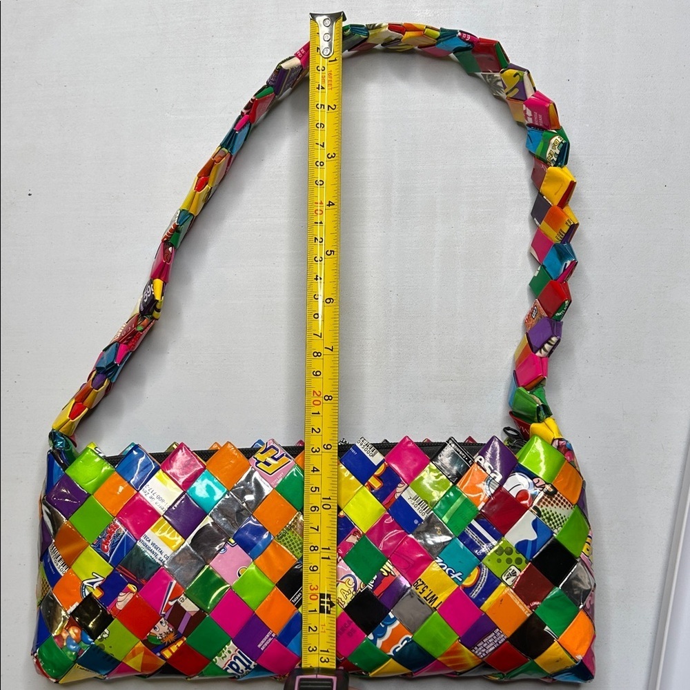 Handmade Colorful Candy Wrapper Women's Bag - Picture 12 of 12